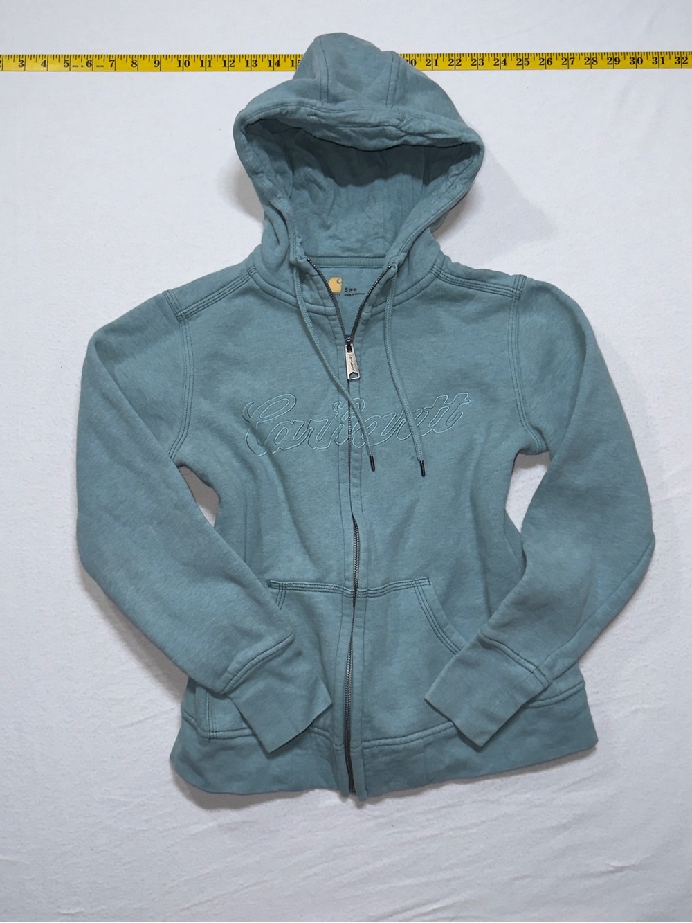 Carhartt Women's Teal Full-Zip Hooded Sweatshirt